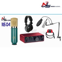 Combo Thu Âm Focusrite Solo Gen 4 + Mxl V67  + Hosa 1m5 + Headphone Prodipe 580 Pro + Chân Ns Mk4