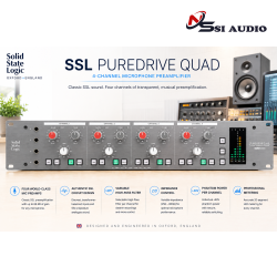 SSL PureDrive Quad: Bộ Tiền Khuếch Đại 4 Kênh Đỉnh Cao – Sức Mạnh Mạch Preamplifier Thế Hệ Mới