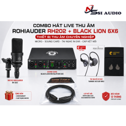 COMBO HÁT LIVE THU ÂM RH 202 + BLACK LION 6X6