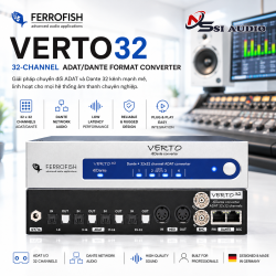 Ferrofish Verto32: Cầu Nối Định Dạng 32 Kênh ADAT Sang Dante – Tích Hợp Hệ Thống Mạng Âm Thanh Siêu Tốc!