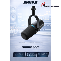 Shure MV7i – Microphone USB/XLR Thông Minh Tích Hợp Audio Interface