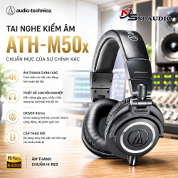 Tai Nghe Kiểm Âm Audio-Technica ATH-M50x – Tiêu Chuẩn Vàng Cho Studio và Sản Xuất Âm Nhạc