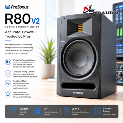 Loa PreSonus R80 V2: Sức Mạnh Treble Ruy-Băng – Cực Chi Tiết, Rộng Không Gian