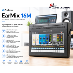 PreSonus EarMix 16M: Personal Monitor Mixer AVB 16 Kênh – Tự Do Làm Chủ Bản Phối Giám Sát Trên Sân Khấu