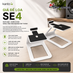 Kanto SE4 – Giá Để Loa Để Bàn Nâng Chiều Cao Tối Ưu Âm Học Cho Loa Bookshelf Cỡ Trung