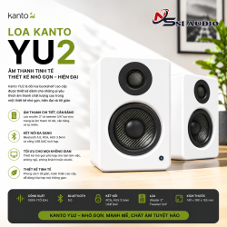 Kanto YU2 – Loa Bookshelf Active Compact Với Soundcard USB Dành Cho Bàn Làm Việc