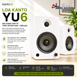 Kanto YU6 – Loa Bookshelf Active Bluetooth Công Suất Lớn Tích Hợp Phono Preamp Đa Năng