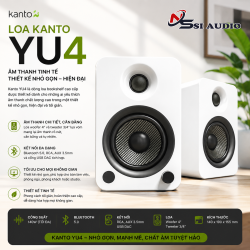 Kanto YU4 – Loa Bookshelf Active Bluetooth Công Suất 140W Tích Hợp Phono Preamp & Optical Đa Năng