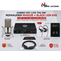 COMBO HÁT LIVE THU ÂM ROHIAUDER RH203E + BLACKLION 6X6