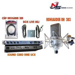 Combo Livestream Micro Rohiauder RH 203 + Soundcard RME UCX