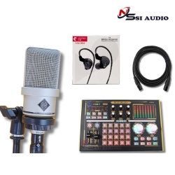 Combo hát live stream Micro RH 202 + sound card DMX6 bluetooth