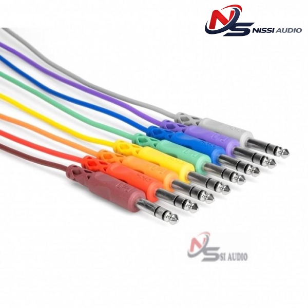 Hosa Balanced Patch Cables 1/4" Trs To Same (8pcs)