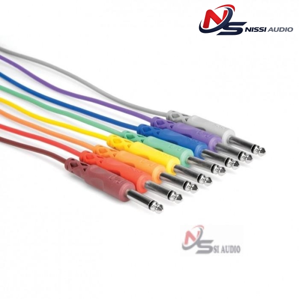 Hosa Unbalanced Patch Cables 1/4" Ts To Same (8pcs)