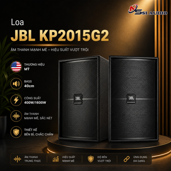 Loa JBL KP2015G2/ Cặp (Bass 40Cm) C.Suất 350W