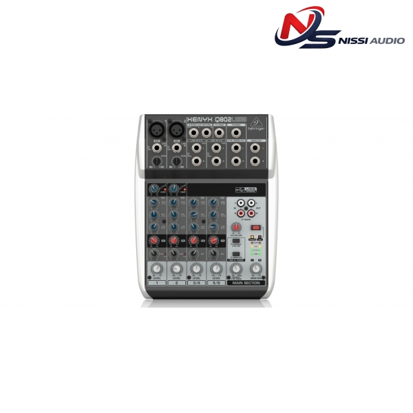 Behringer Q802USB Mixer Analog 8 in 2 Bus Tích Hợp Mic Preamp| Mixer cơ Behringer Q802USB
