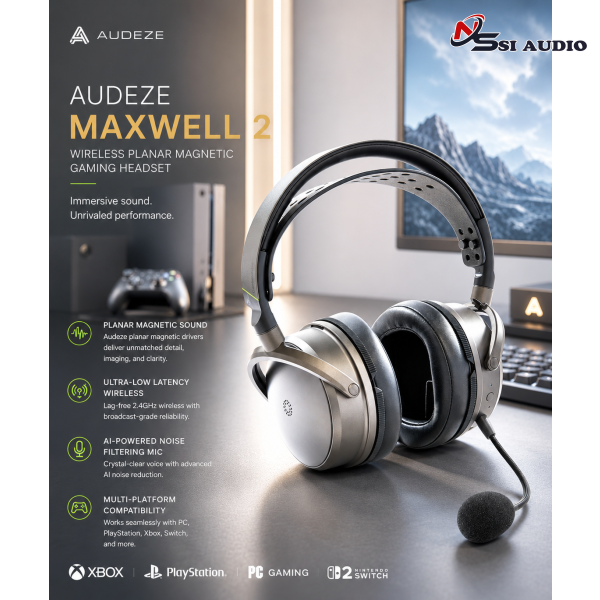 Audeze Maxwell 2 – Tai Nghe Gaming Từ Phẳng Không Dây Thế Hệ Mới