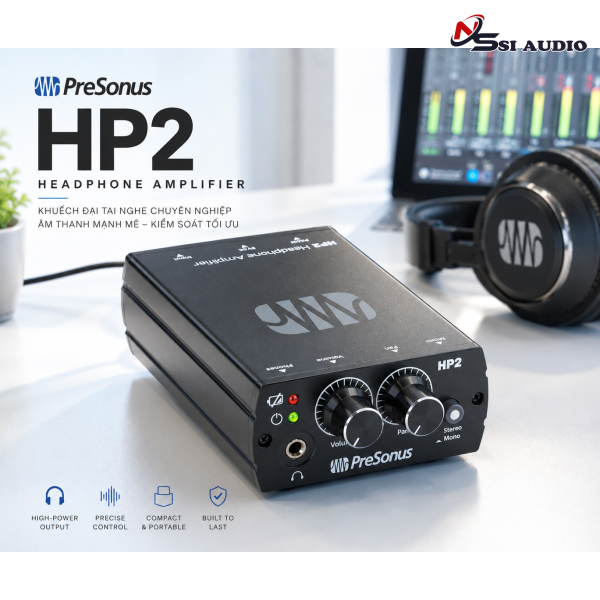PreSonus HP2: Bộ Khuếch Đại Tai Nghe Đeo Lưng Cá Nhân – Giải Pháp In-Ear Monitor Di Động
