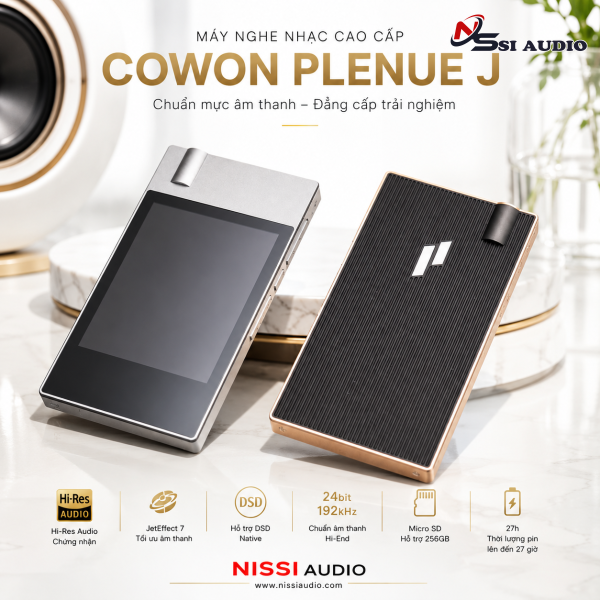 Cowon Plenue J – Máy Nghe Nhạc Hi-Res Siêu Mỏng Nhẹ, Thời Lượng Pin 53 Giờ & Thiết Kế Bằng Vỏ Nhôm Cầu Kỳ