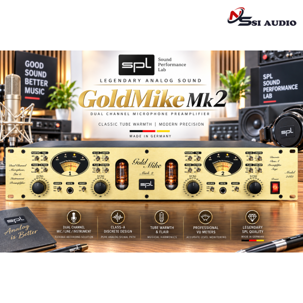 SPL GoldMike Mk2 – Bộ Tiền Khuếch Đại Micro High-End Class-A Tube & Solid-State
