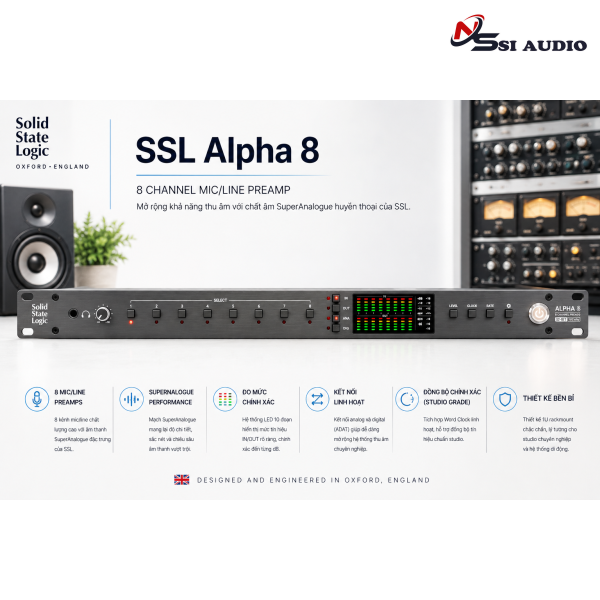 SSL Alpha 8: Giải Pháp Định Tuyến Toàn Diện – Mạch Chuyển Đổi AD/DA Cao Cấp & Mở Rộng Hệ Thống 8 Kênh