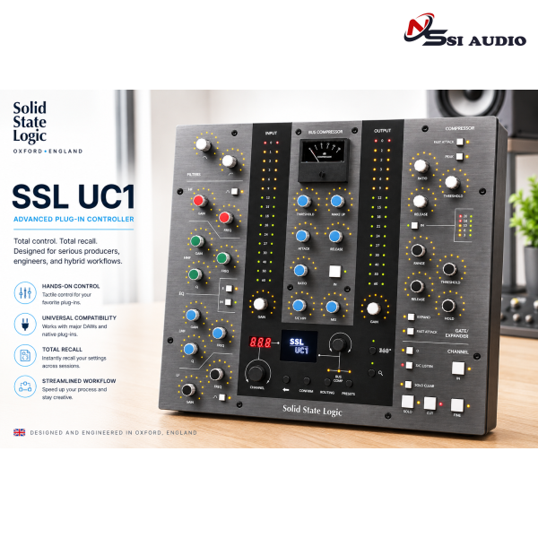 SSL UC1 Advanced Plug-in Controller: Vặn Mạch EQ & Compressor – Trải Nghiệm Phần Cứng Thật Trên Plugin Bản Quyền