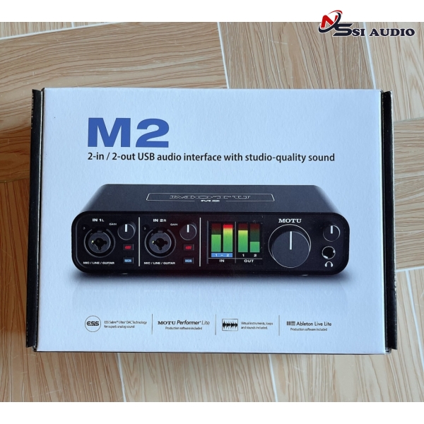 Soundcard Motu M2: Đỉnh Cao ESS Sabre32 – Sạch Trong Vượt Tầm Giá