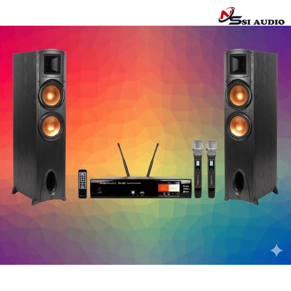 Hệ Thống Karaoke & Nghe Nhạc: KLIPSCH F300 & BOSTON BA400 + Tặng Dây Kết Nối