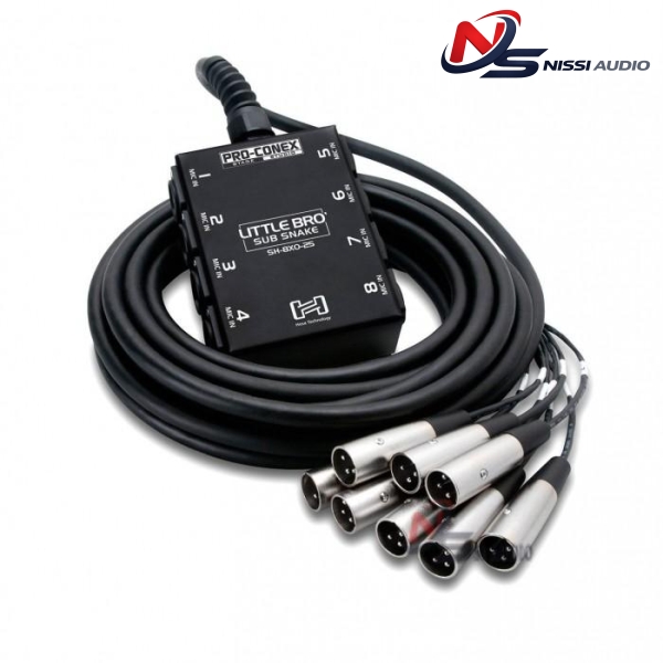 Hosa Little Bro' Sub Snake 8 X Xlr Sends No Returns