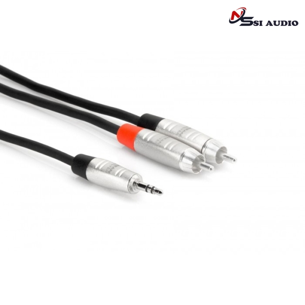Hosa Pro Stereo Breakout Rean 3.5mm Trs To Dual Rca