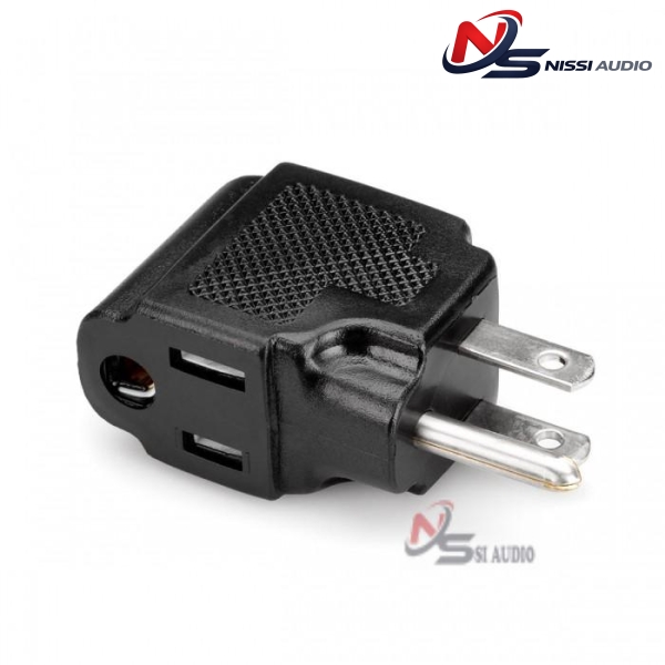 Hosa Right-Angle Power Adaptor Nema 5-15r To Nema 5-15p
